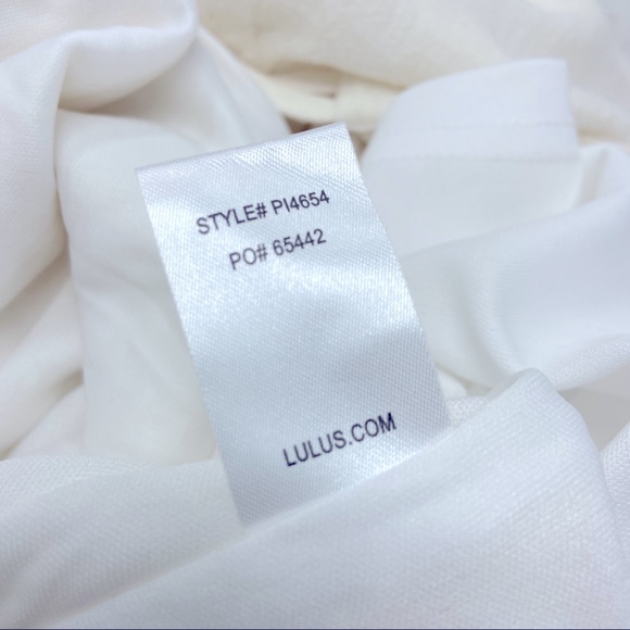 NWT LULUS Out To Lunch Tie-Back White Romper - Picture 9 of 10